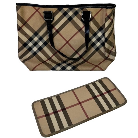 Burberry Nova Check Coated Canvas Nickie Tote - Picture 11 of 13